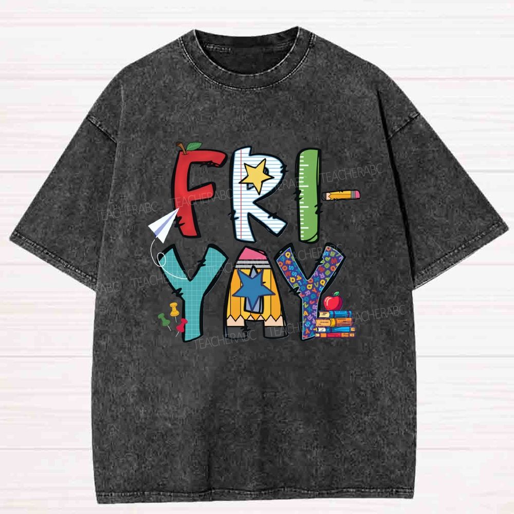 Friyay Happy Friday Washed T-shirt