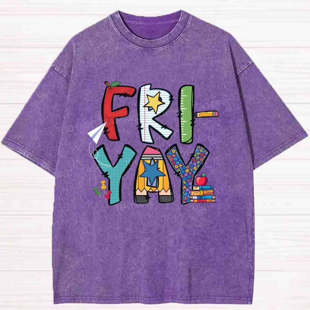 Friyay Happy Friday Washed T-shirt