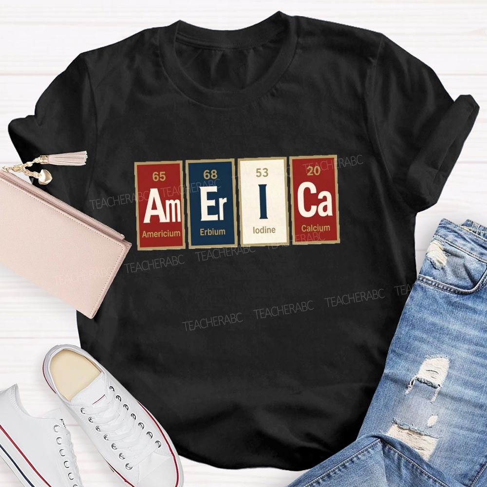 American Chemical Elements Teacher T-shirt