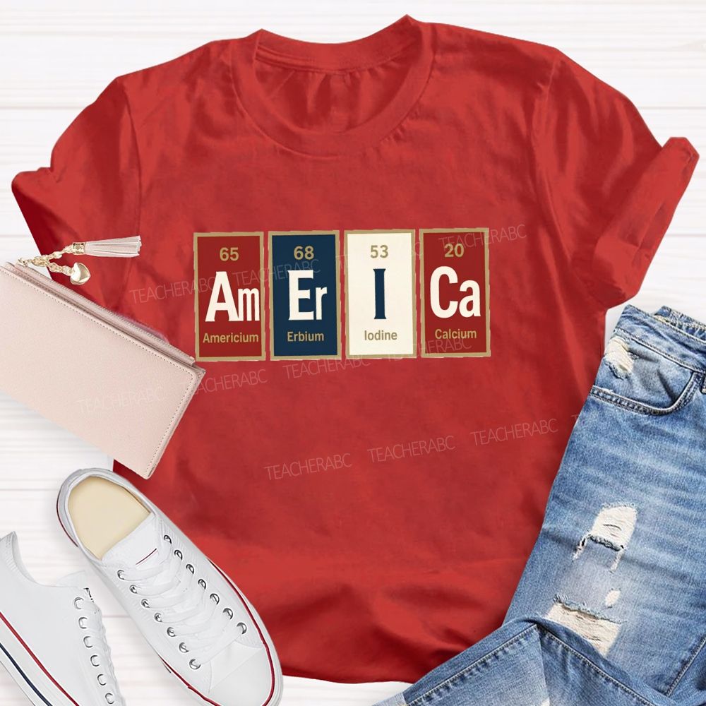 American Chemical Elements Teacher T-shirt