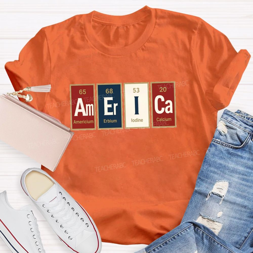 American Chemical Elements Teacher T-shirt