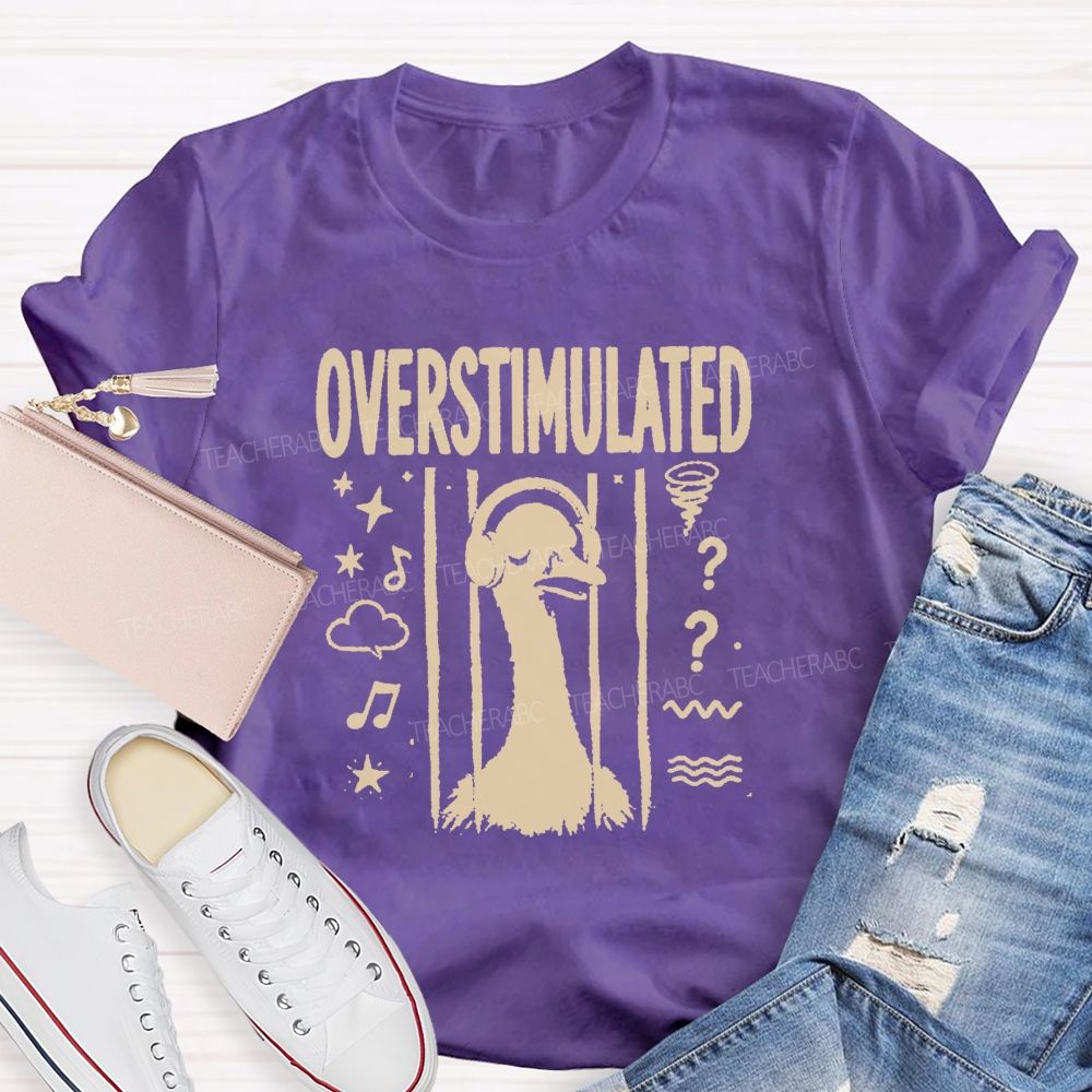 Overstimulated Goose Teacher T-shirt