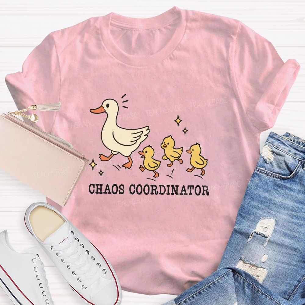 Chaos Coordinator Cute Duck Teacher T-shirt
