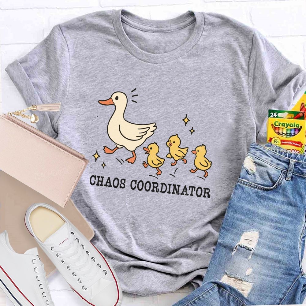 Chaos Coordinator Cute Duck Teacher T-shirt