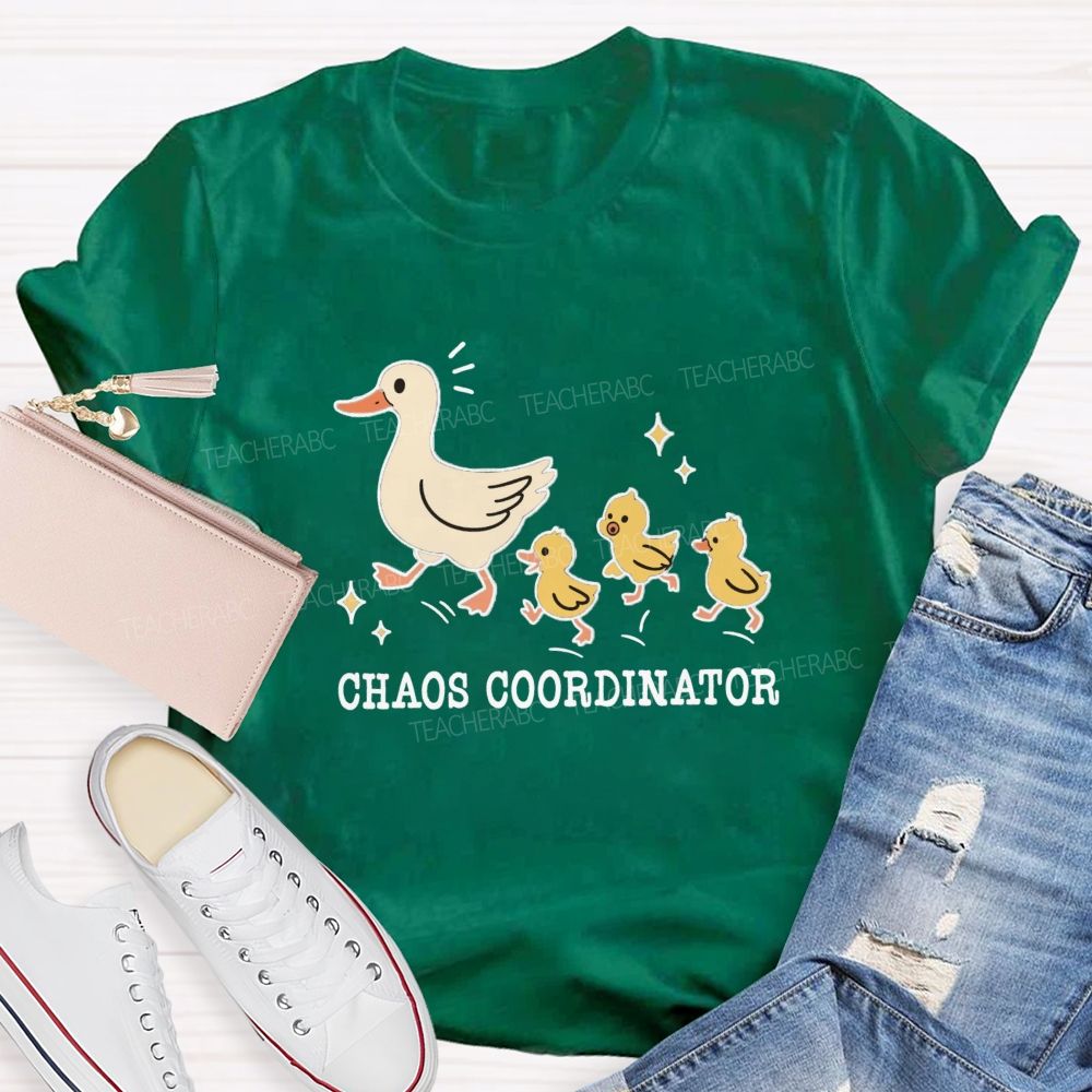 Chaos Coordinator Cute Duck Teacher T-shirt
