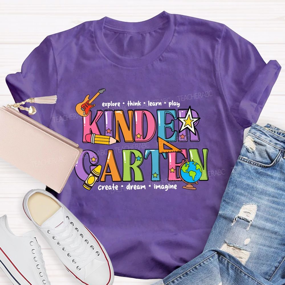 Personalized Grade Think Create Dream Teacher T-shirt