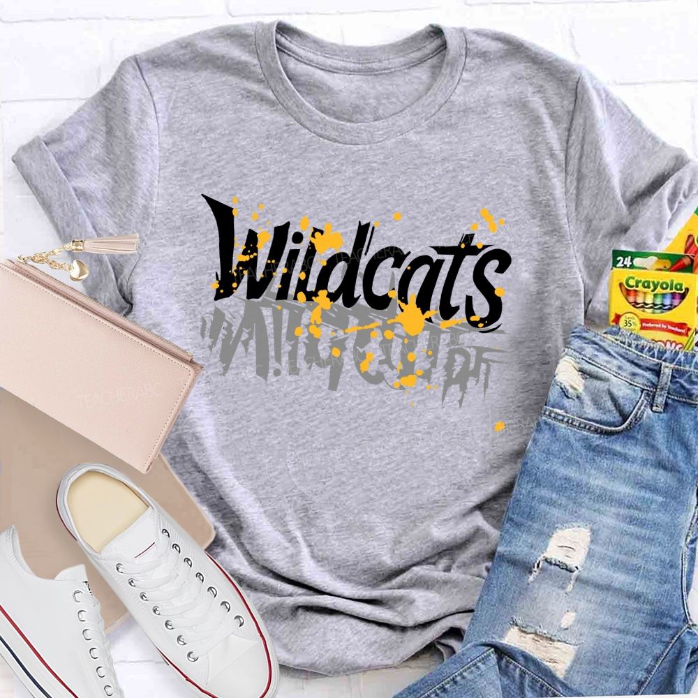 Personalized Mascot Text And Reflection Teacher T-Shirt