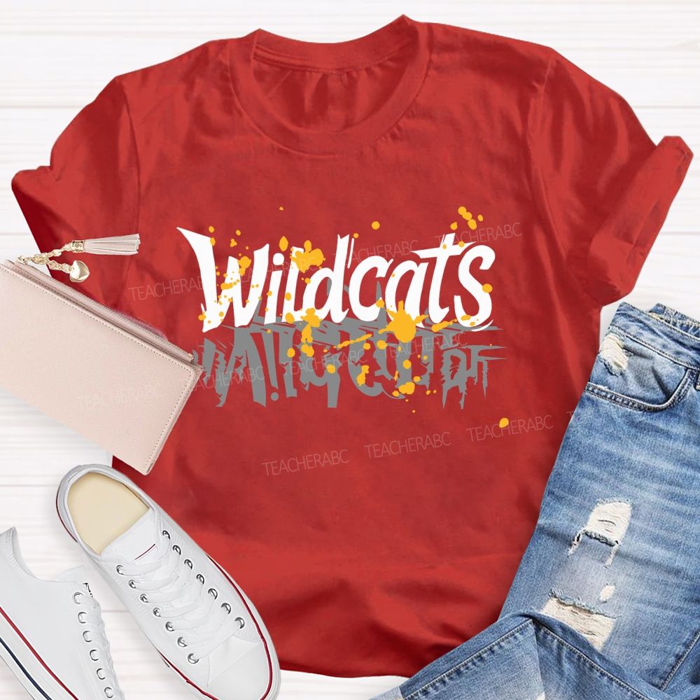 Personalized Mascot Text And Reflection Teacher T-Shirt