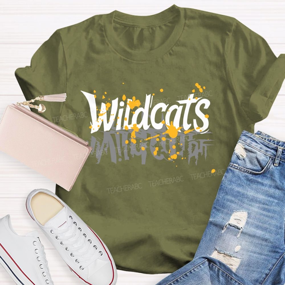 Personalized Mascot Text And Reflection Teacher T-Shirt