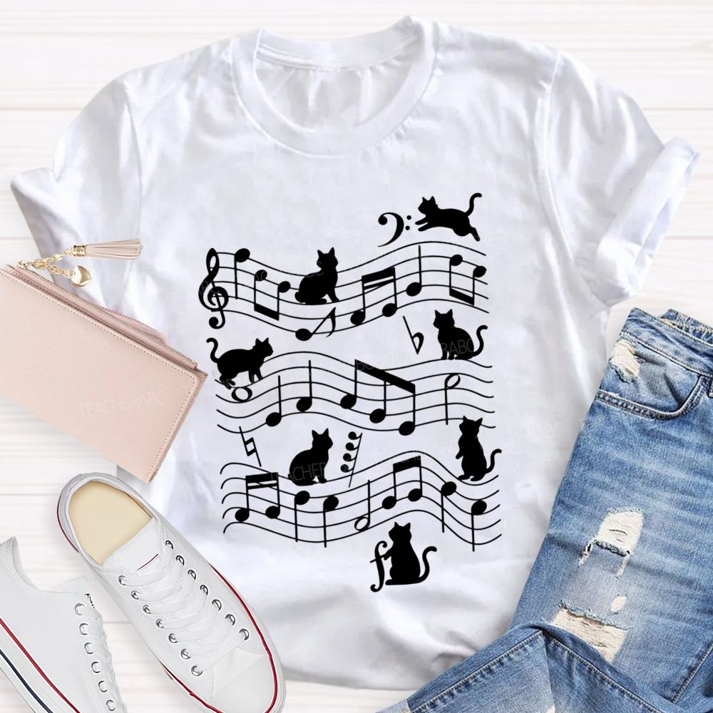 Kitten Dancing To The Music Teacher T-shirt