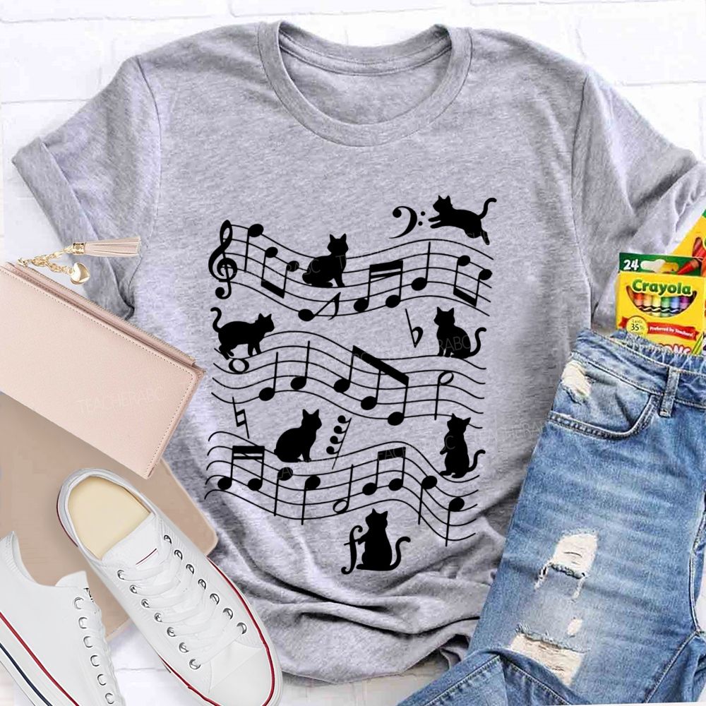 Kitten Dancing To The Music Teacher T-shirt