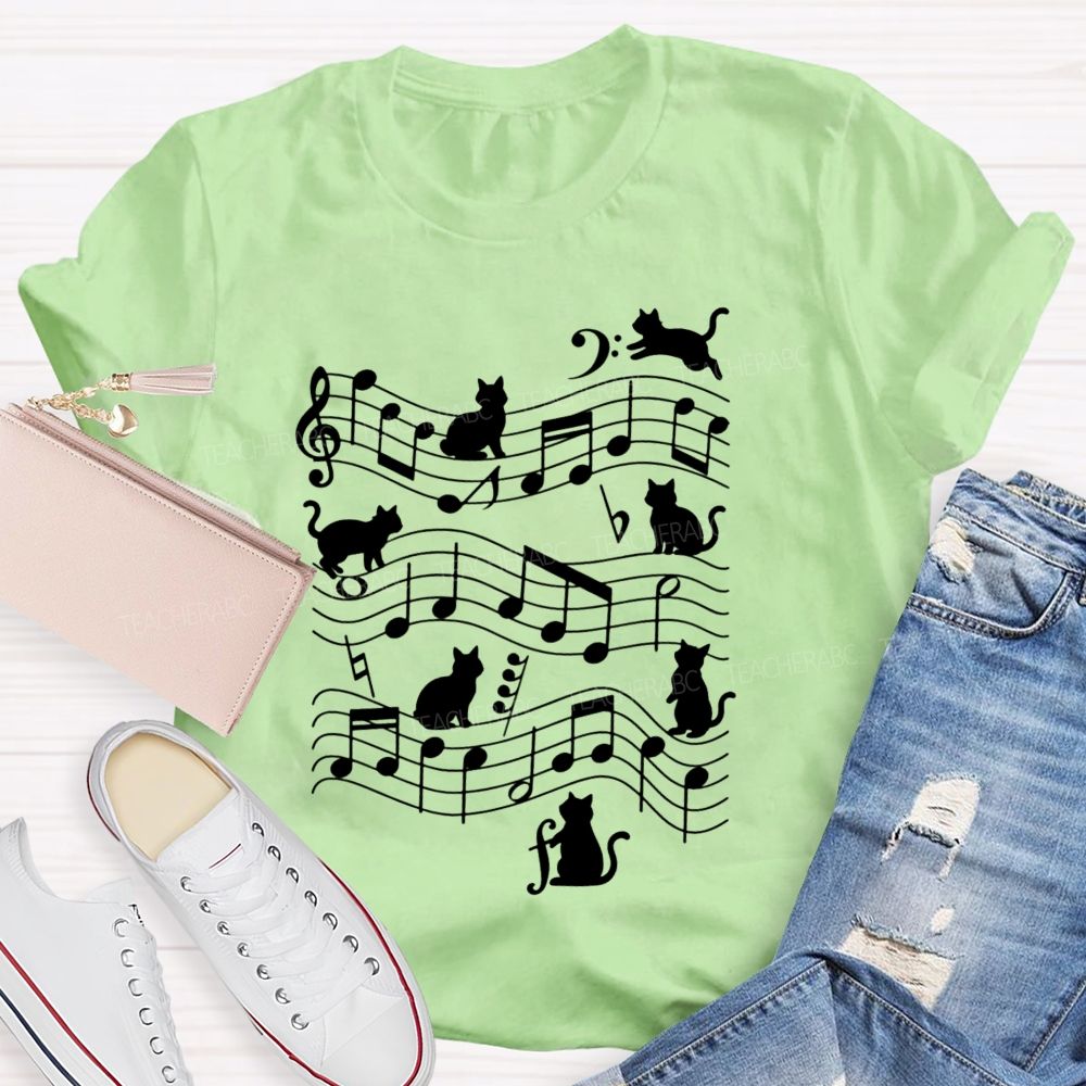Kitten Dancing To The Music Teacher T-shirt