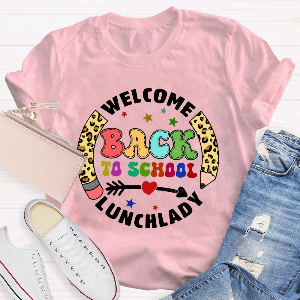 Personalized School Position Welcome Back To School Leopard Pencil Teacher T-Shirt