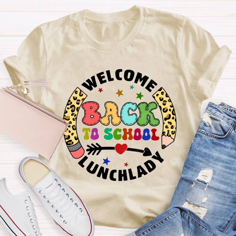 Personalized School Position Welcome Back To School Leopard Pencil Teacher T-Shirt