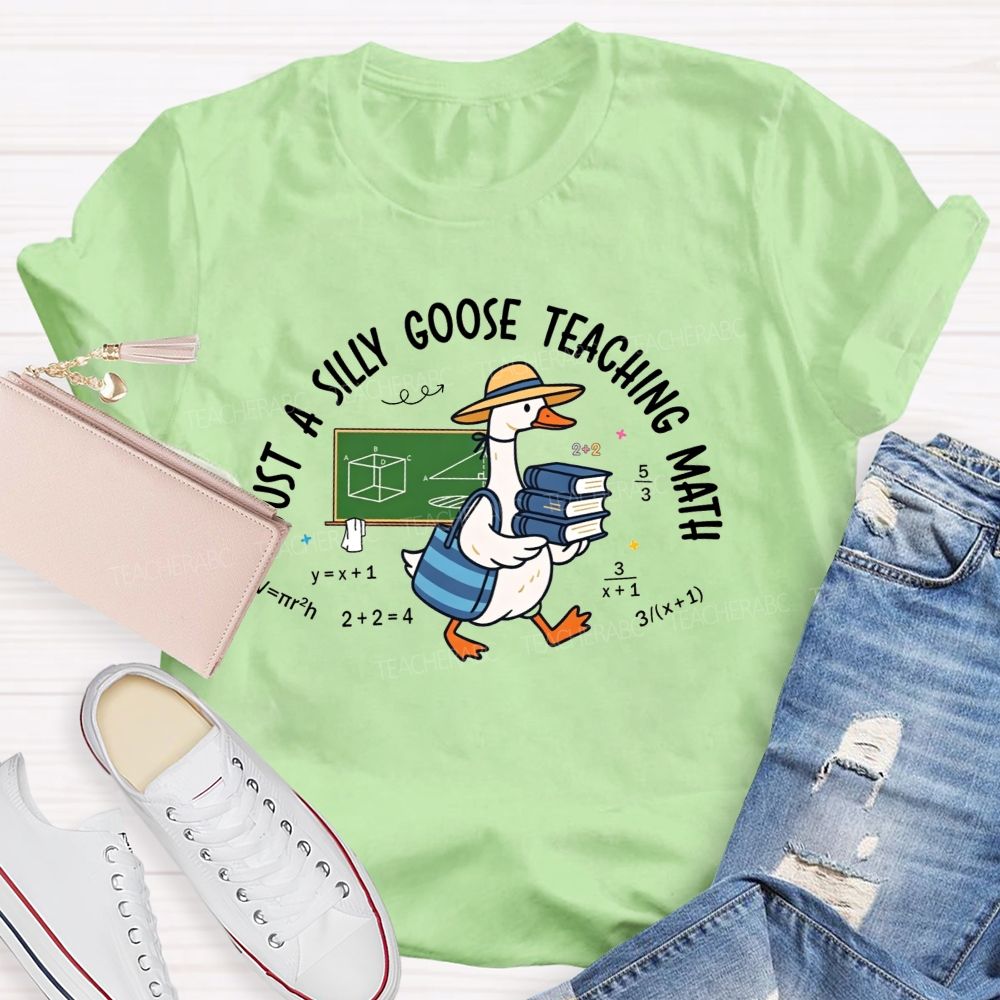 Just A Silly Goose Teaching Math Teacher T-shirt