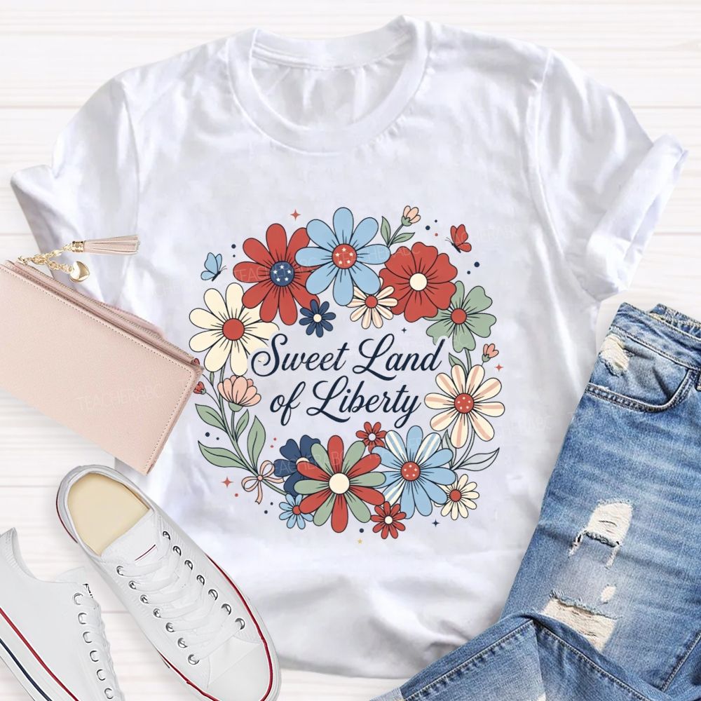 Sweet Land Of Liberty 4th Of July Usa 250th Anniversary T-shirt
