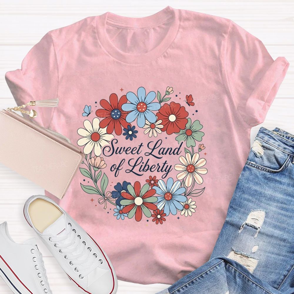 Sweet Land Of Liberty 4th Of July Usa 250th Anniversary T-shirt