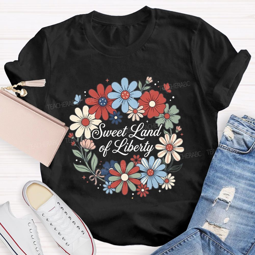 Sweet Land Of Liberty 4th Of July Usa 250th Anniversary T-shirt