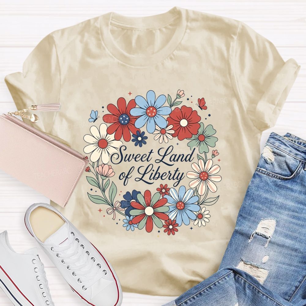 Sweet Land Of Liberty 4th Of July Usa 250th Anniversary T-shirt