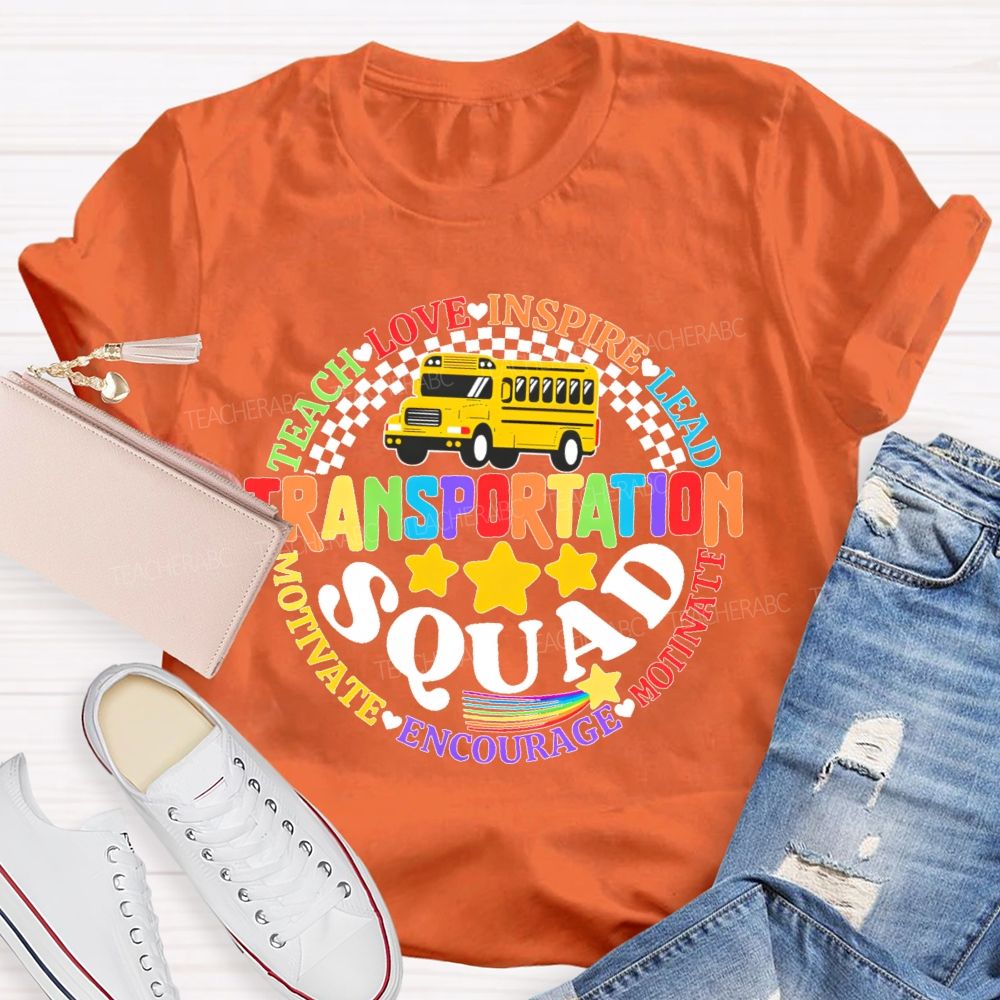 Transportation Squad Teach Love Teacher T-shirt