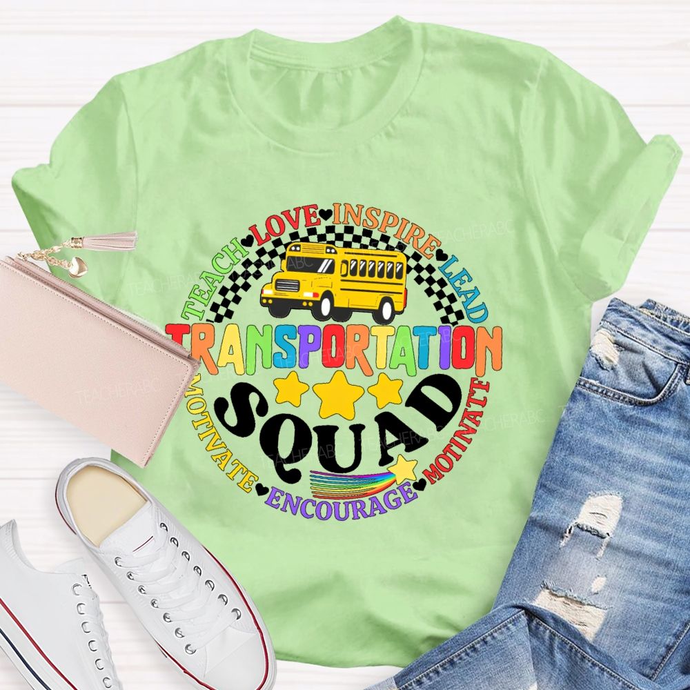 Transportation Squad Teach Love Teacher T-shirt