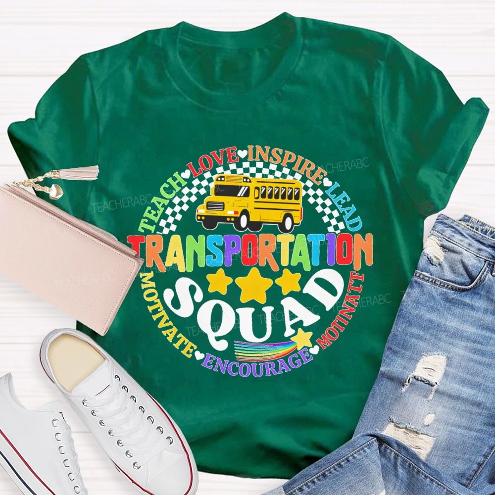 Transportation Squad Teach Love Teacher T-shirt