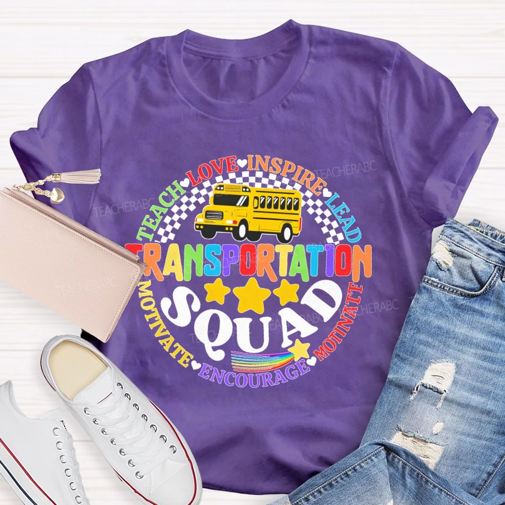 Transportation Squad Teach Love Teacher T-shirt