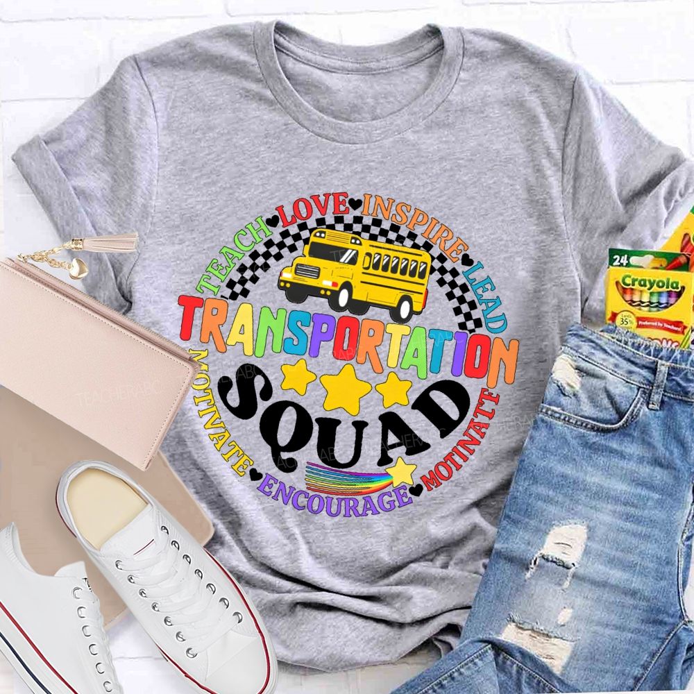 Transportation Squad Teach Love Teacher T-shirt