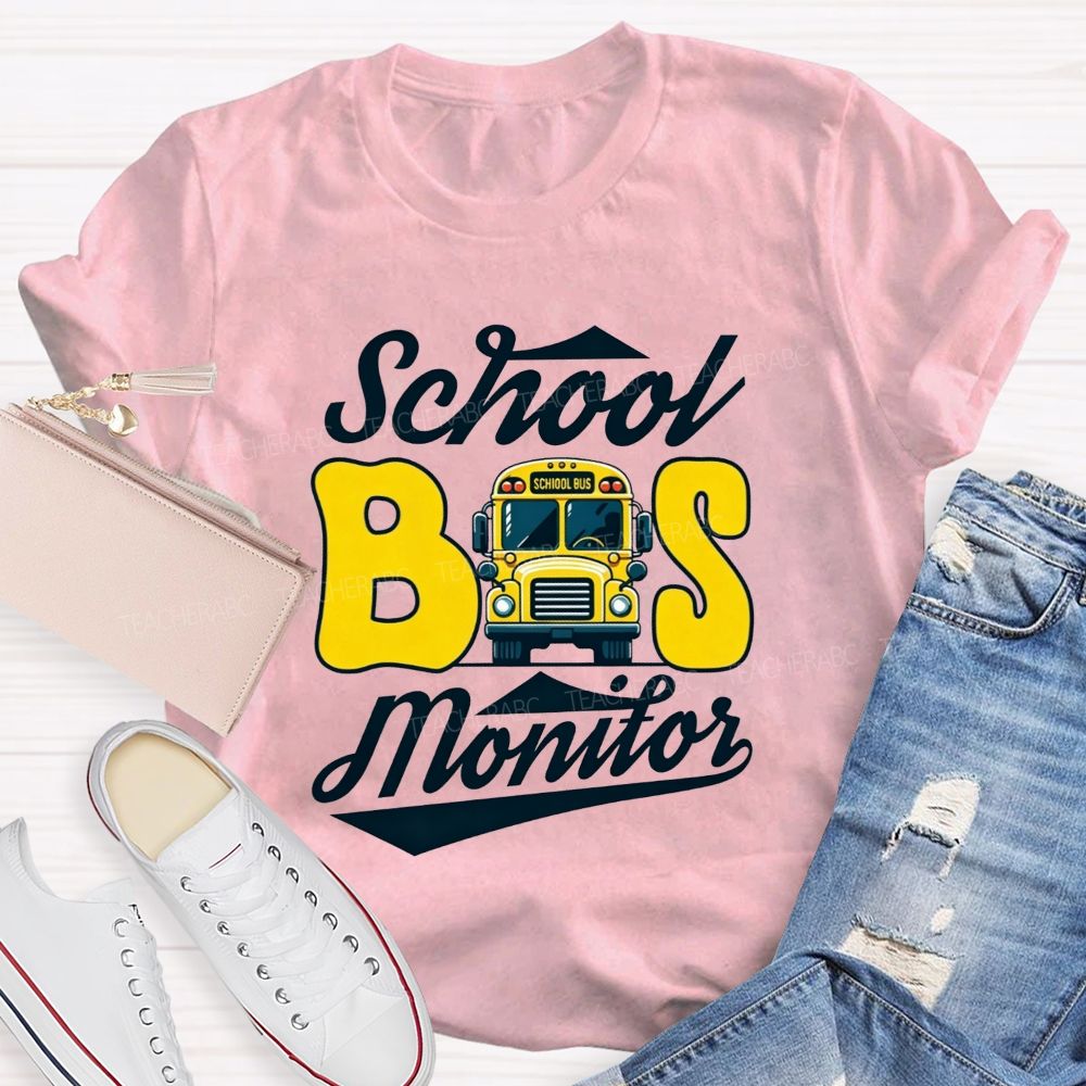 School Bus Monitor Keep Kids Safe On Bus T-shirt