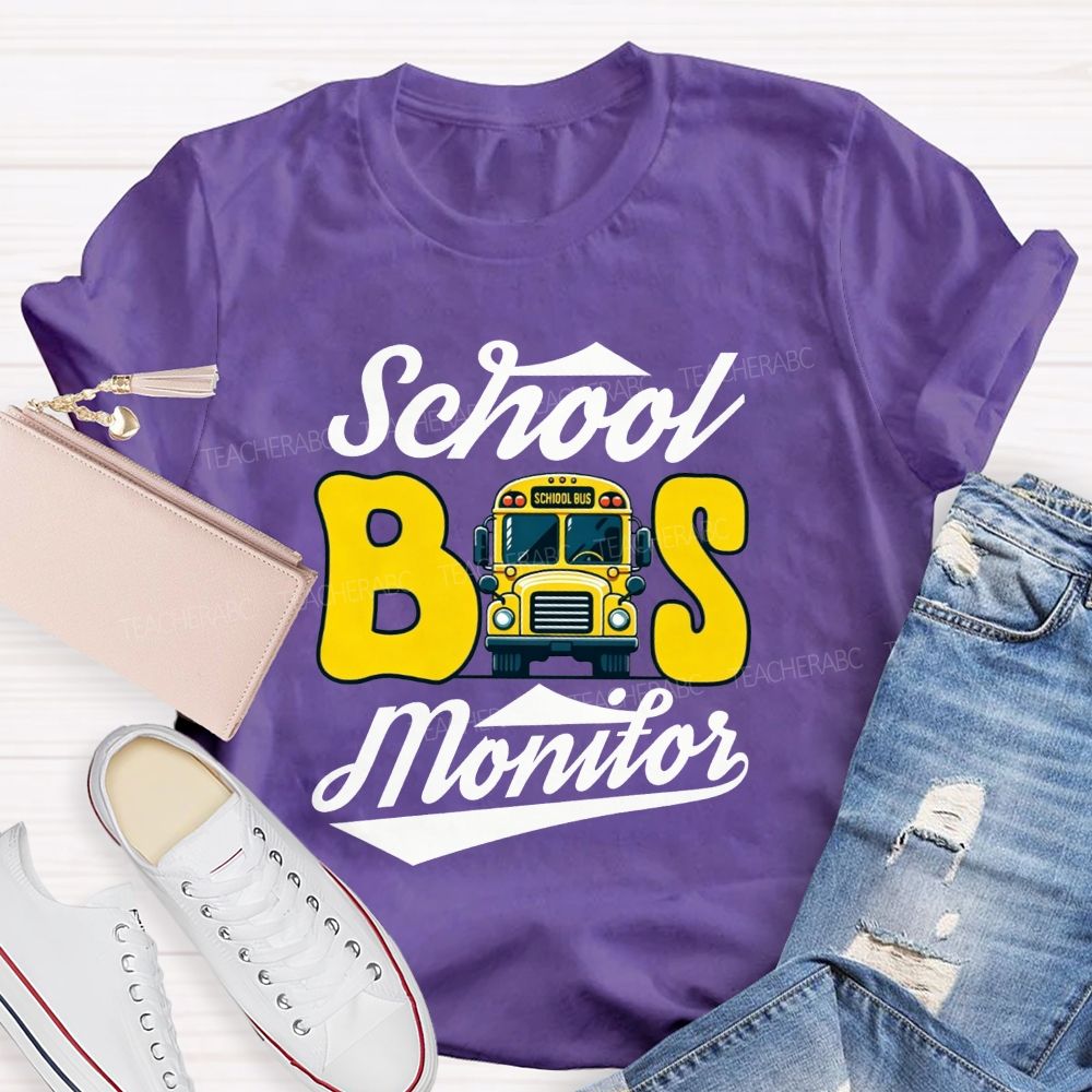 School Bus Monitor Keep Kids Safe On Bus T-shirt