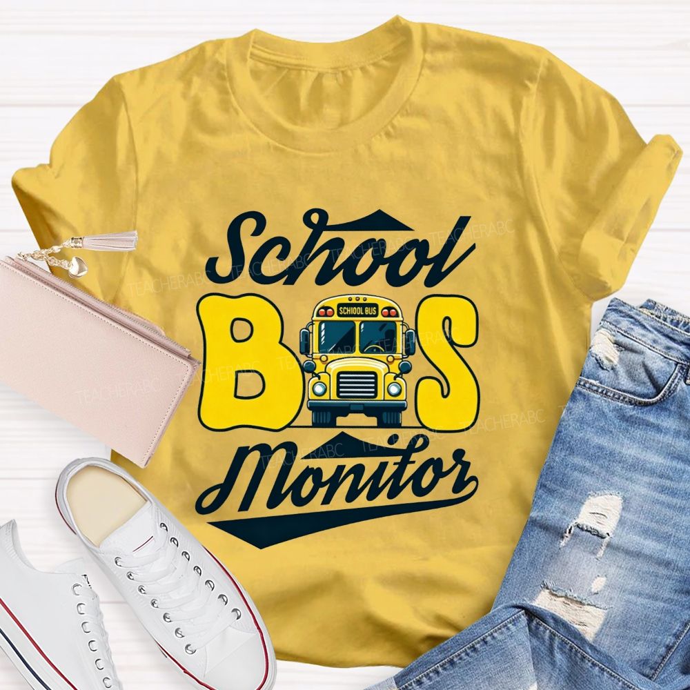School Bus Monitor Keep Kids Safe On Bus T-shirt