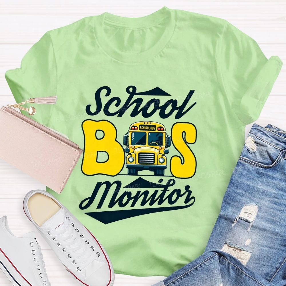 School Bus Monitor Keep Kids Safe On Bus T-shirt