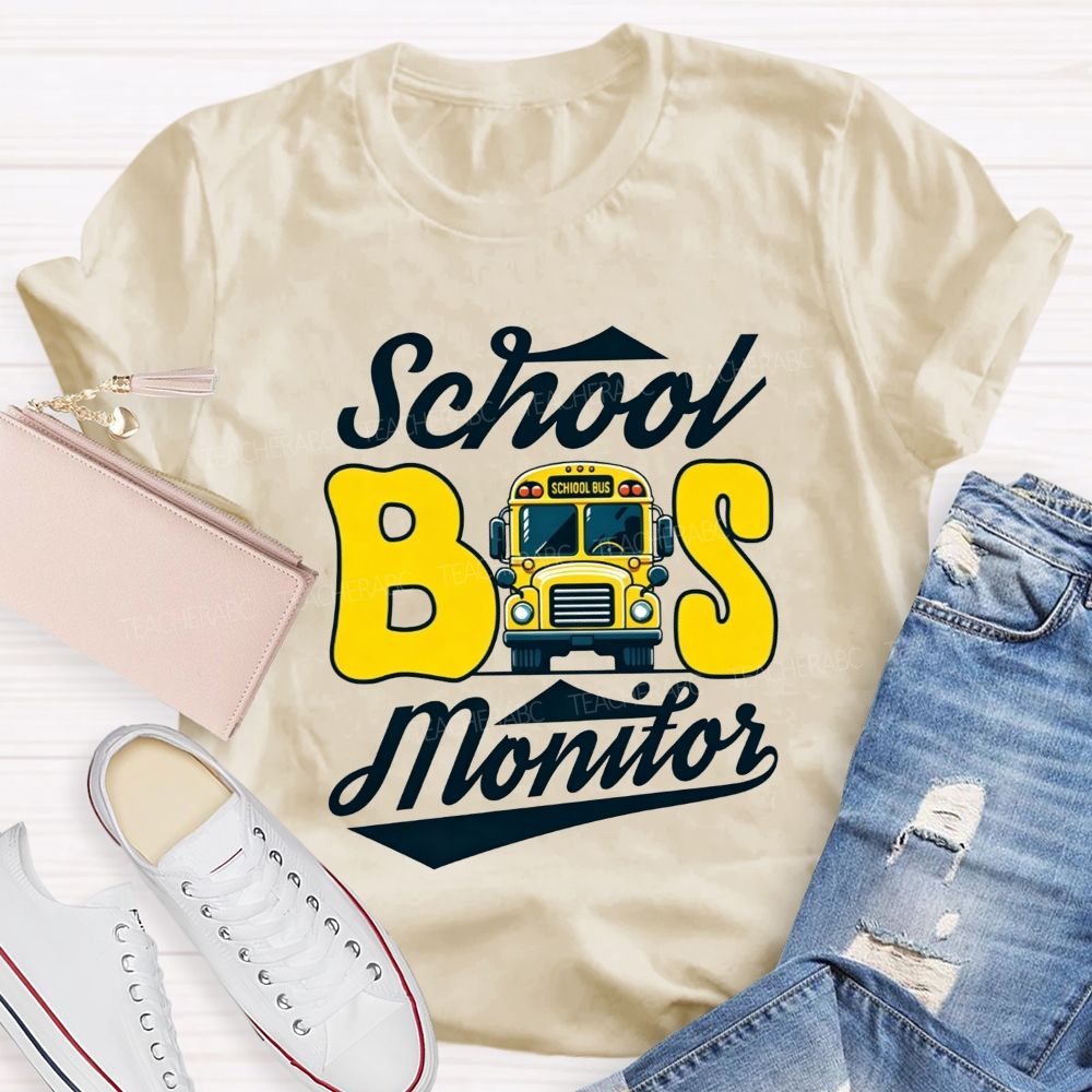 School Bus Monitor Keep Kids Safe On Bus T-shirt