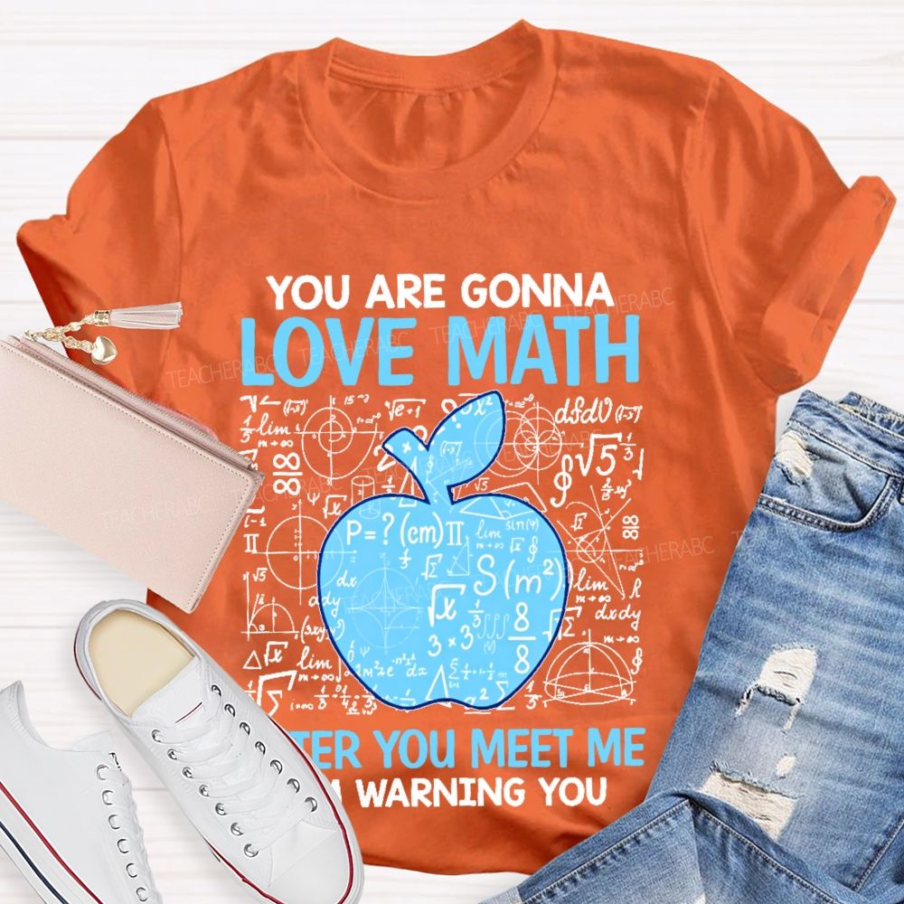You Are Gonna Love Math After You Meet Me I'm Warning You Graphics Teacher T-shirt