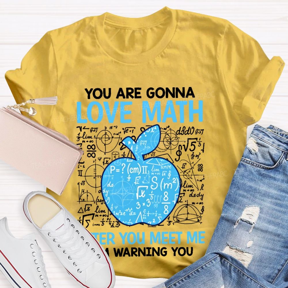 You Are Gonna Love Math After You Meet Me I'm Warning You Graphics Teacher T-shirt