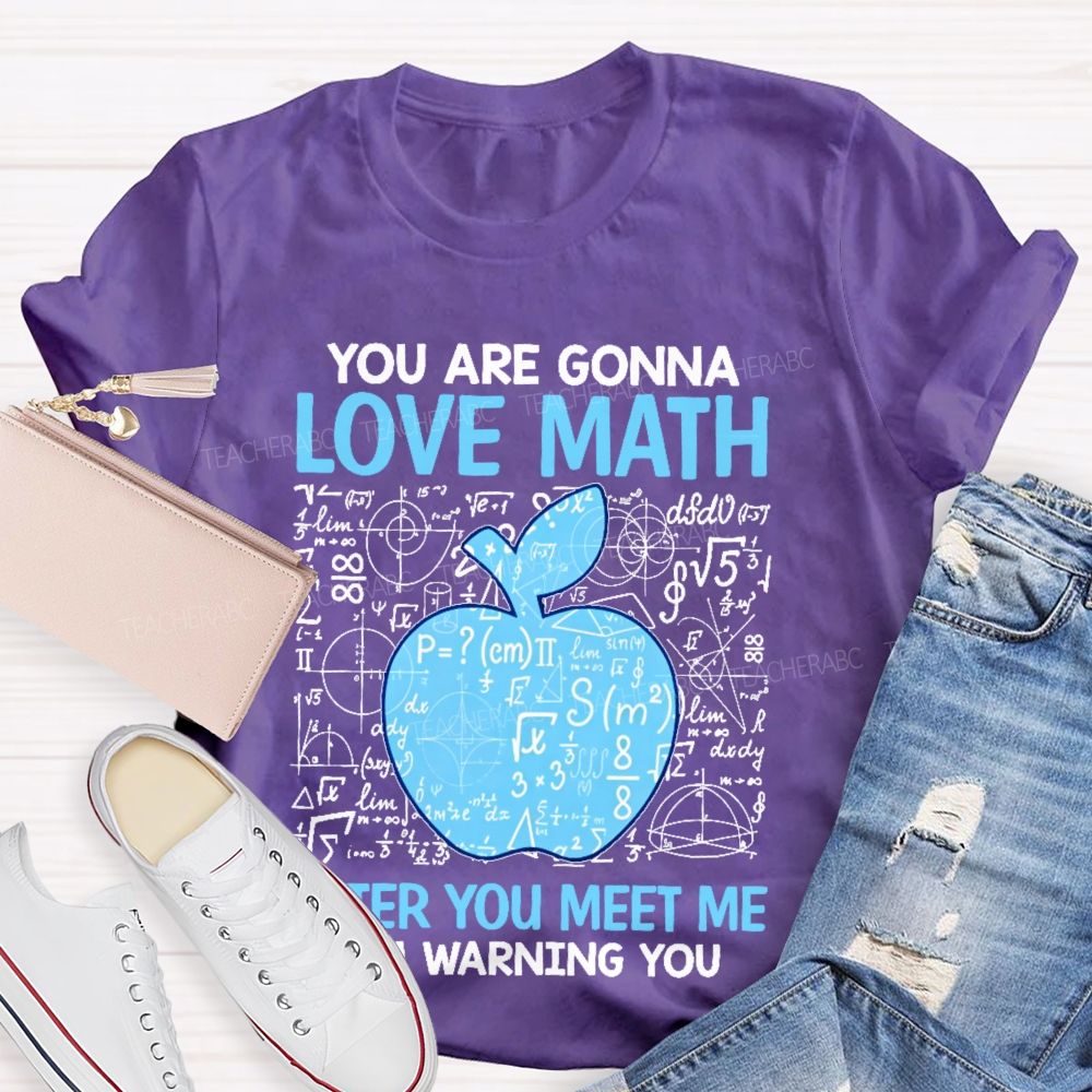 You Are Gonna Love Math After You Meet Me I'm Warning You Graphics Teacher T-shirt