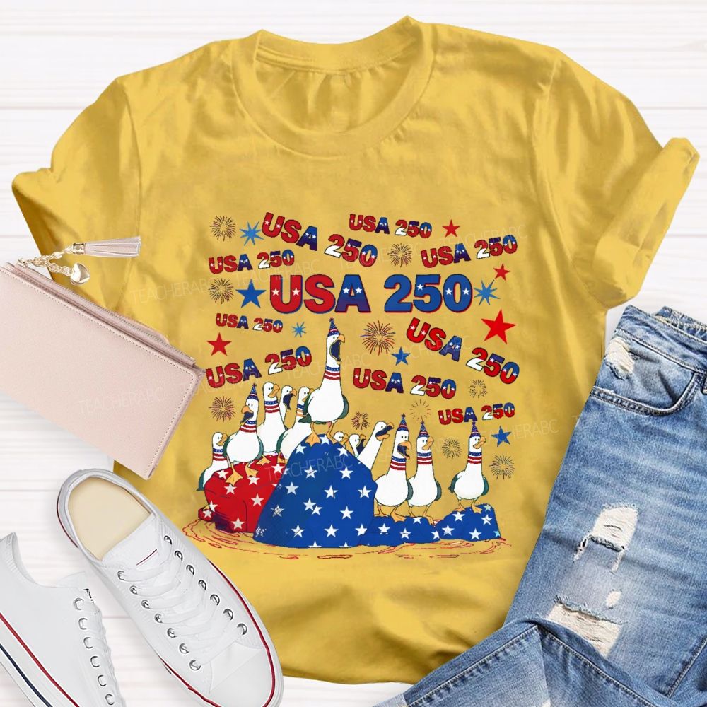 USA 250 Duck Teacher T-shirt