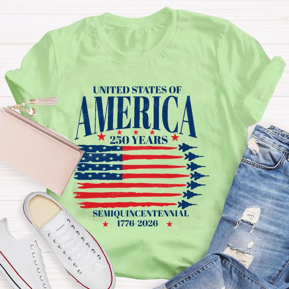 United States Of America 250 Years Semiquincentennial Teacher T-shirt