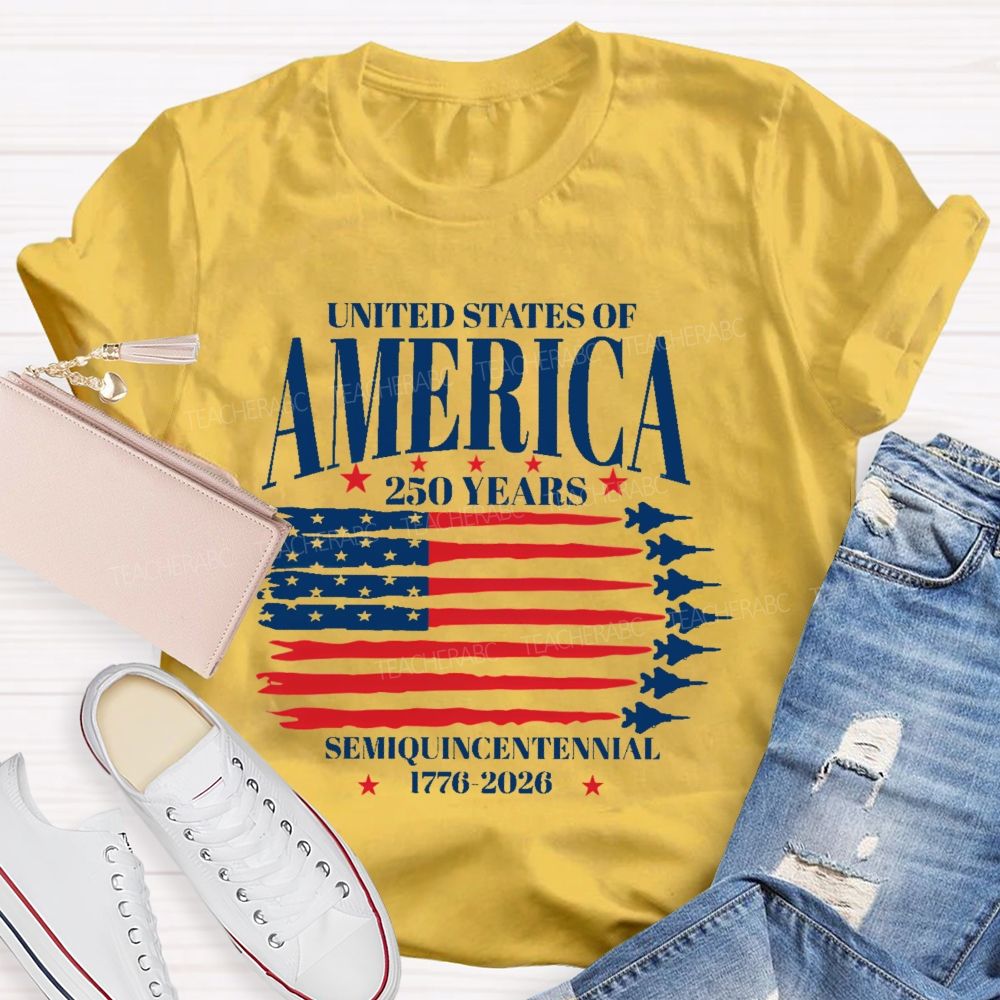 United States Of America 250 Years Semiquincentennial Teacher T-shirt