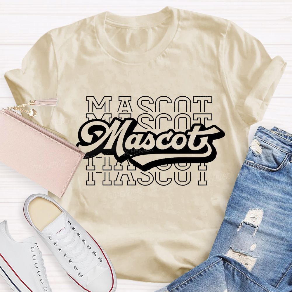 Personalized Mascot Mixed-Font Typographic Prints Teacher T-shirt