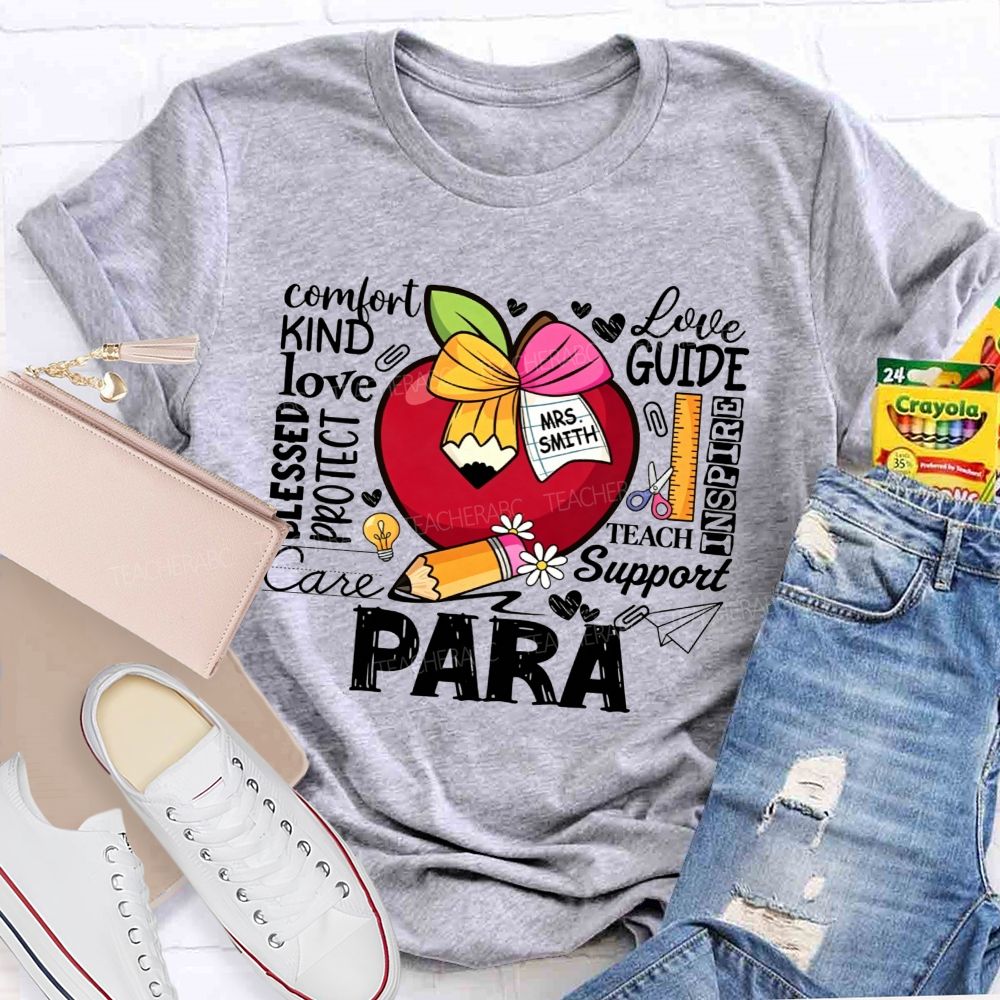 Personalized Name Para Comfort Kind Love Blessed Protect Care Love Guide Inspire Teach Support T-shirt