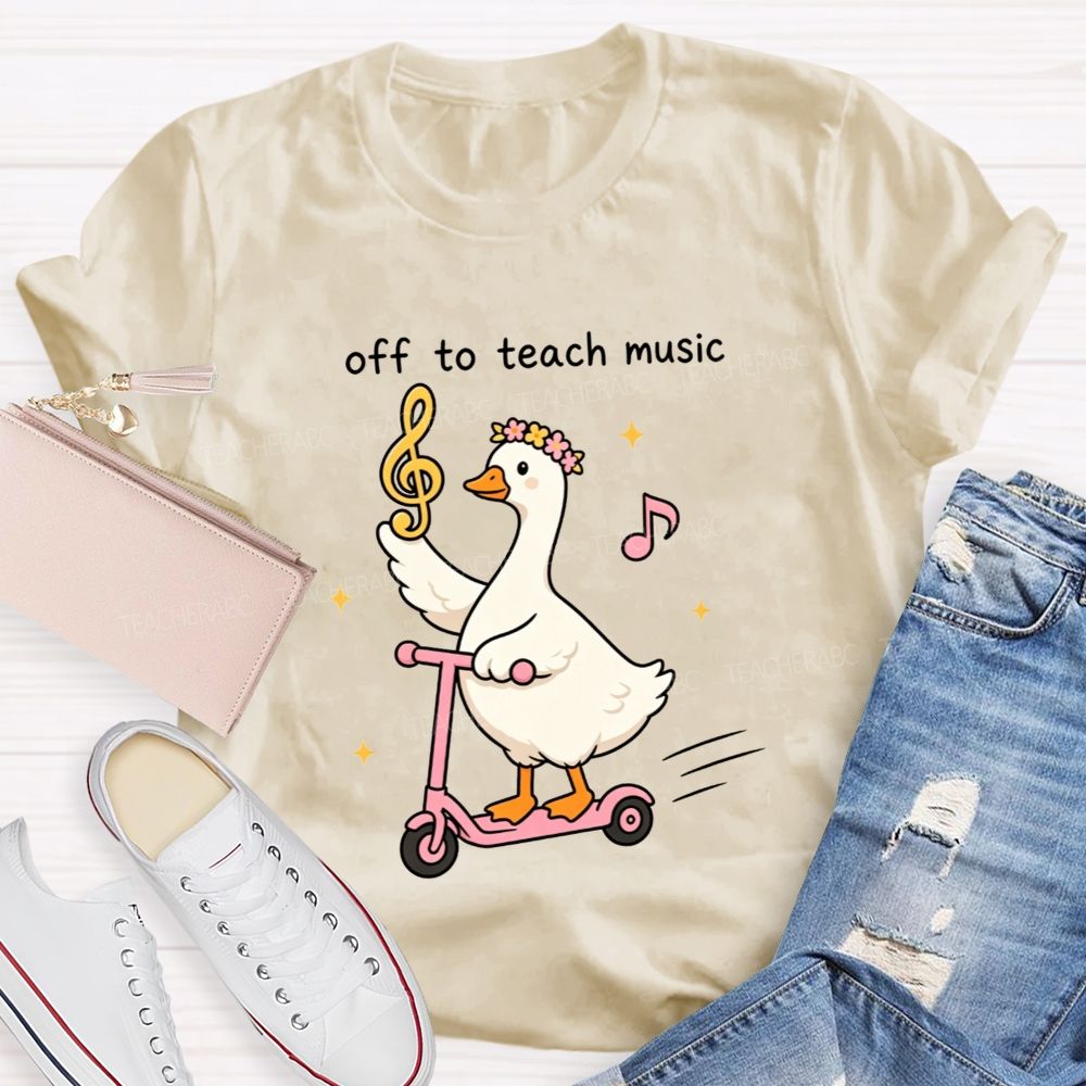 Off To Spread Musical Joy With My Favorite Goose Energy Teacher T-shirt