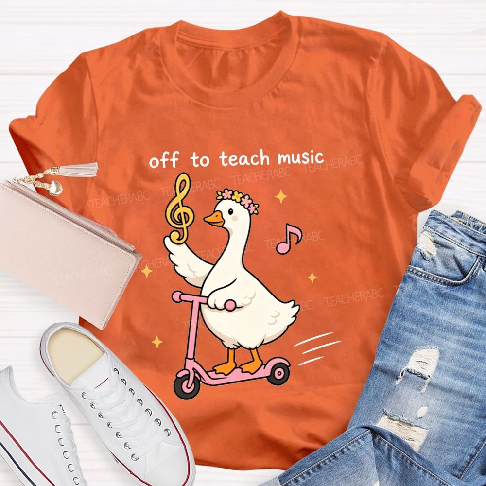 Off To Spread Musical Joy With My Favorite Goose Energy Teacher T-shirt