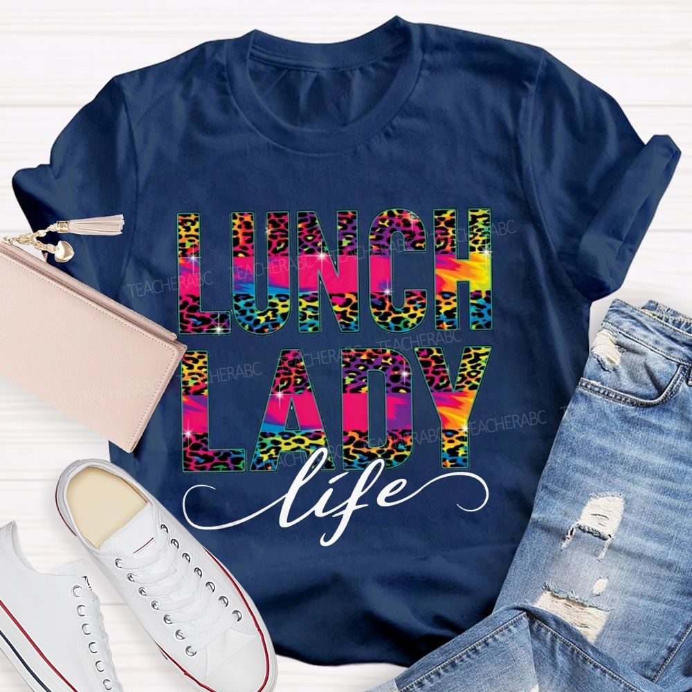 Lunch Lady Life Making Lunch Bright T-shirt
