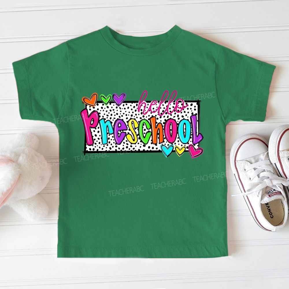 Personalized Grade Hello Preschool Here I Come Toddler T-shirts
