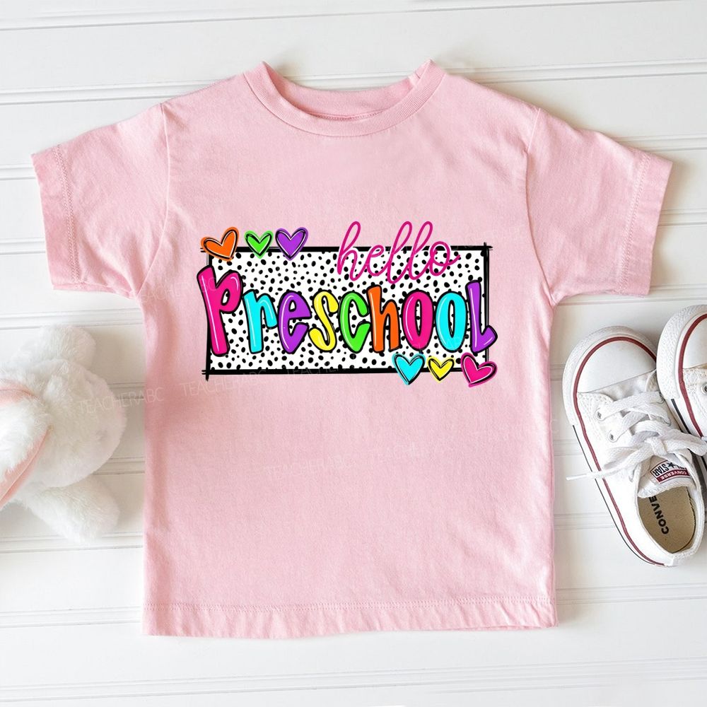 Personalized Grade Hello Preschool Here I Come Toddler T-shirts