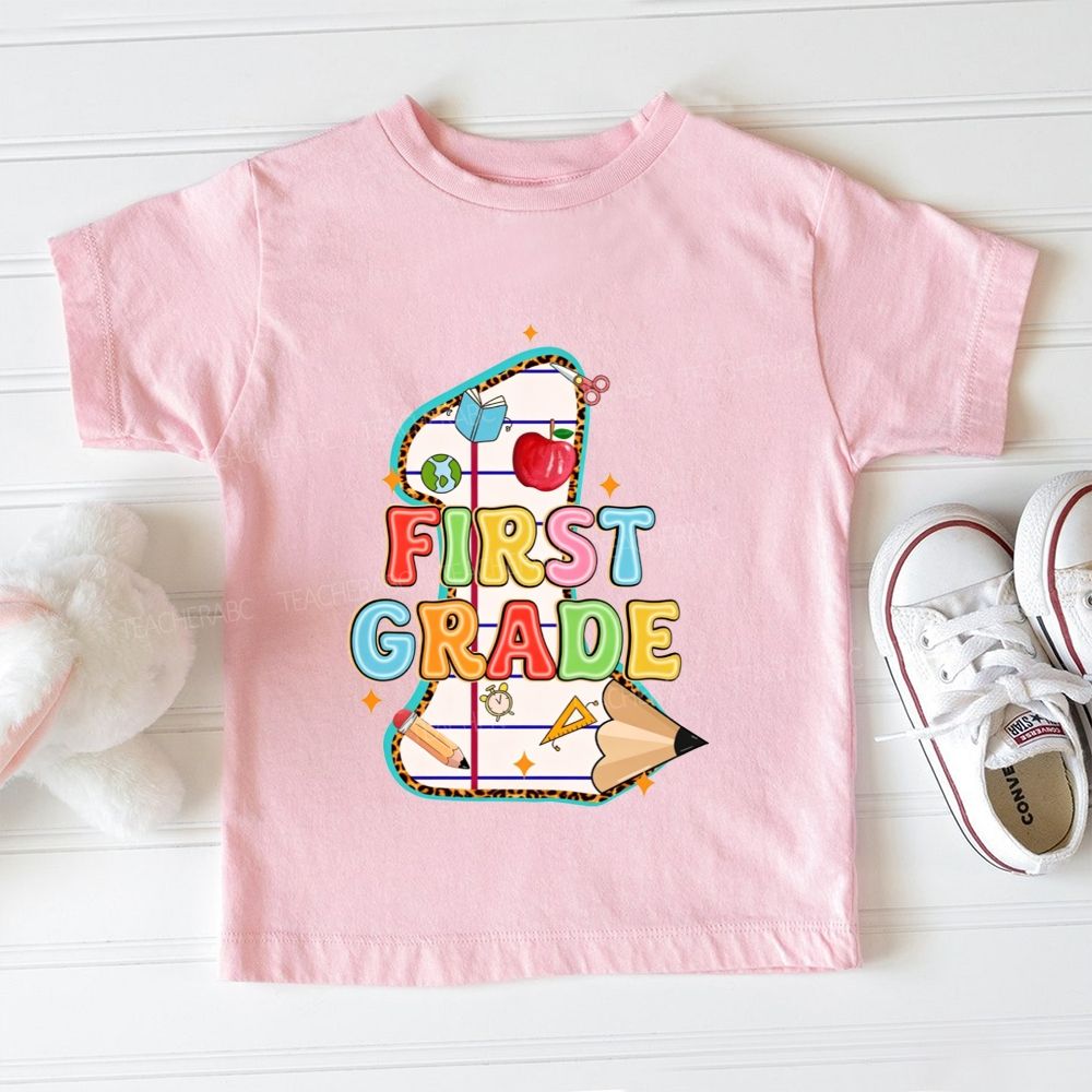 Personalized Grade Hello First Grade Here I Come Toddler T-shirts