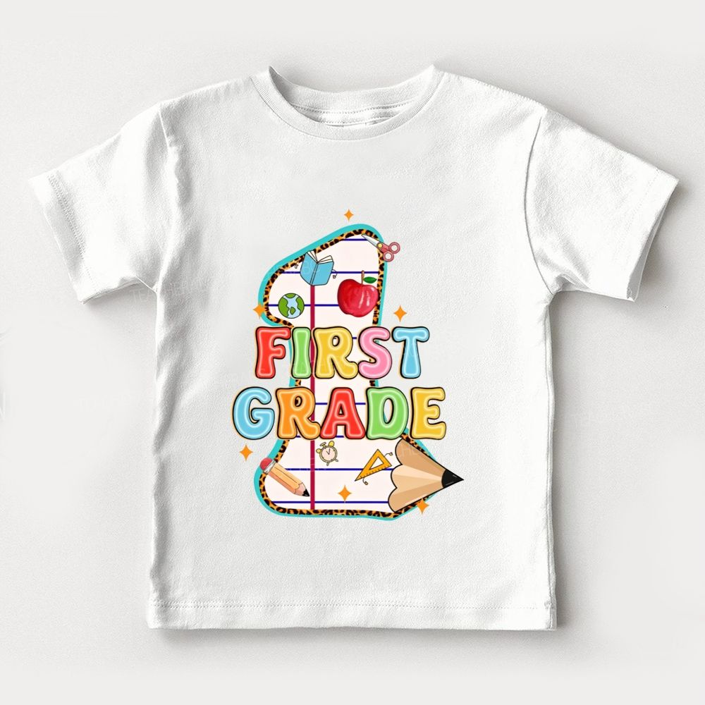 Personalized Grade Hello First Grade Here I Come Toddler T-shirts