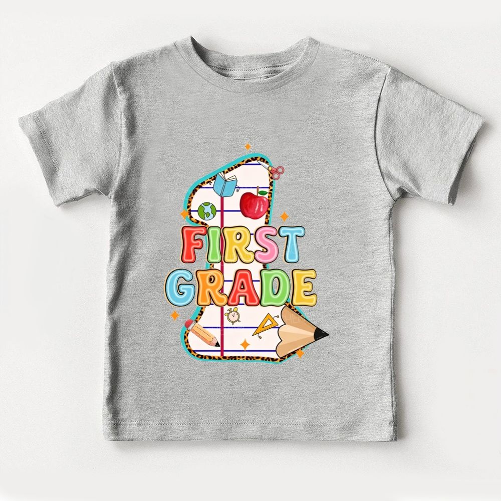 Personalized Grade Hello First Grade Here I Come Toddler T-shirts