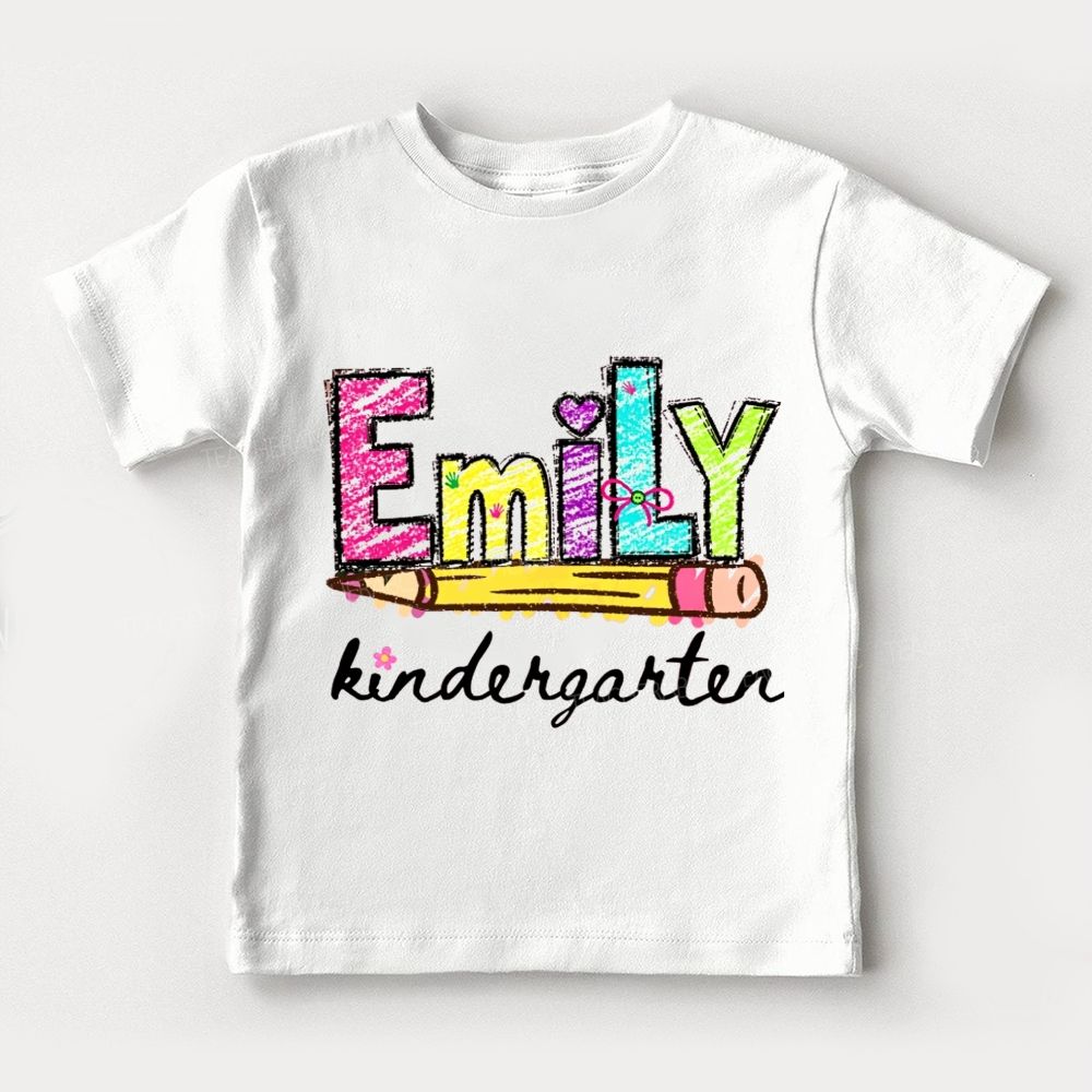 Personalized Name And Grade Kindergarten Ready Toddler T-shirts